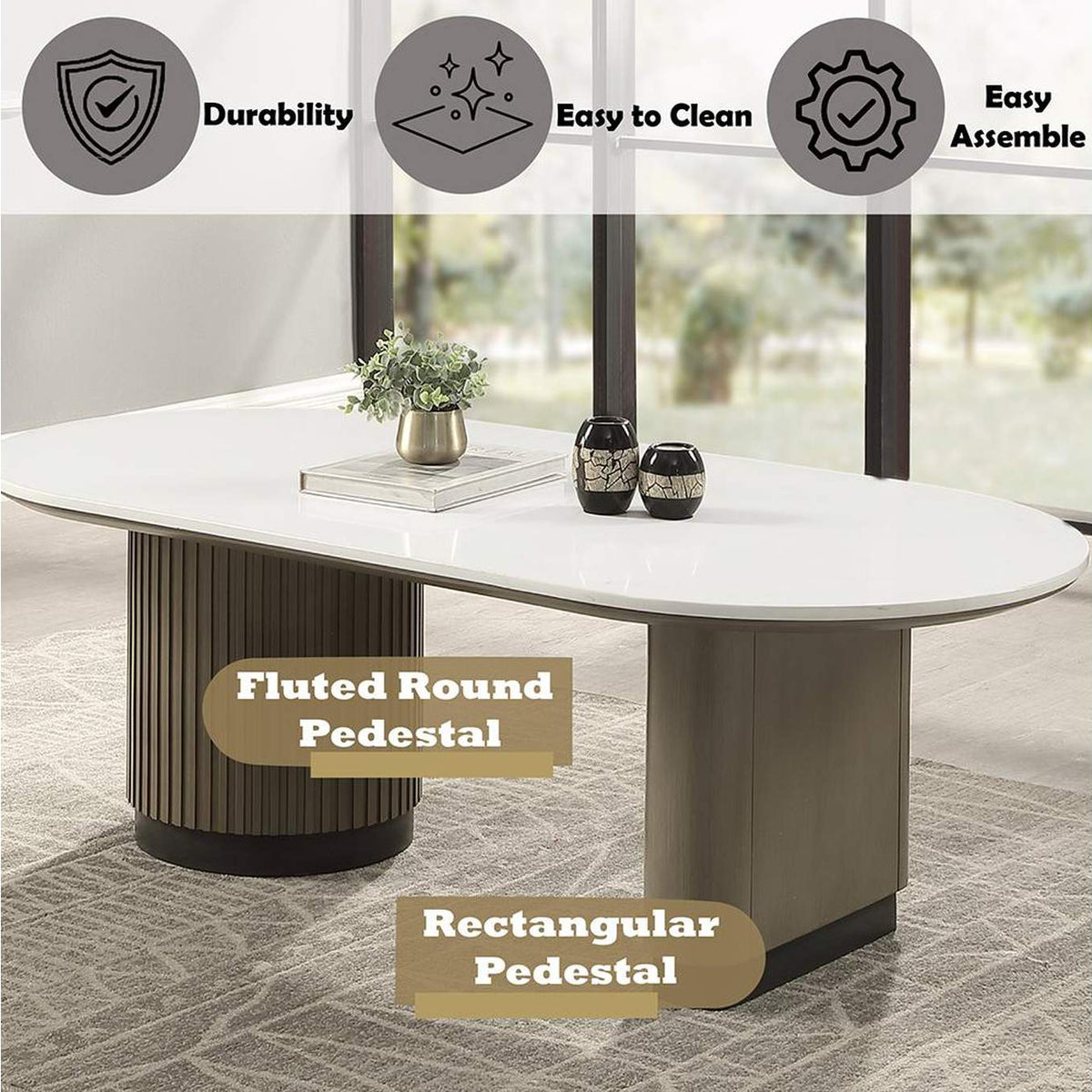 LV06195 Clayten Coffee Table with Engineered Top