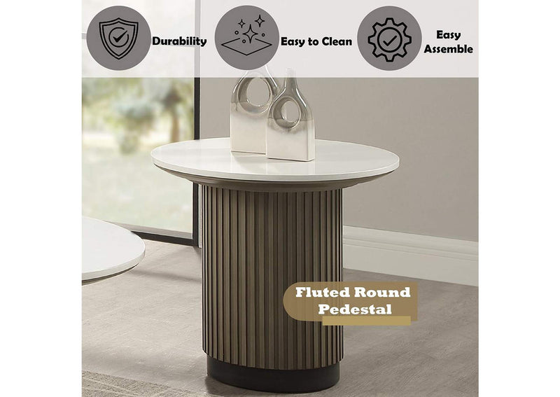 LV06196 Clayten End Table with Engineered Top
