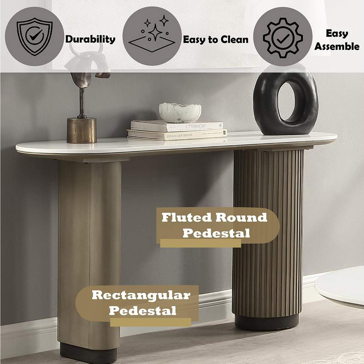 LV06197 Clayten Sofa Table with Engineered Top
