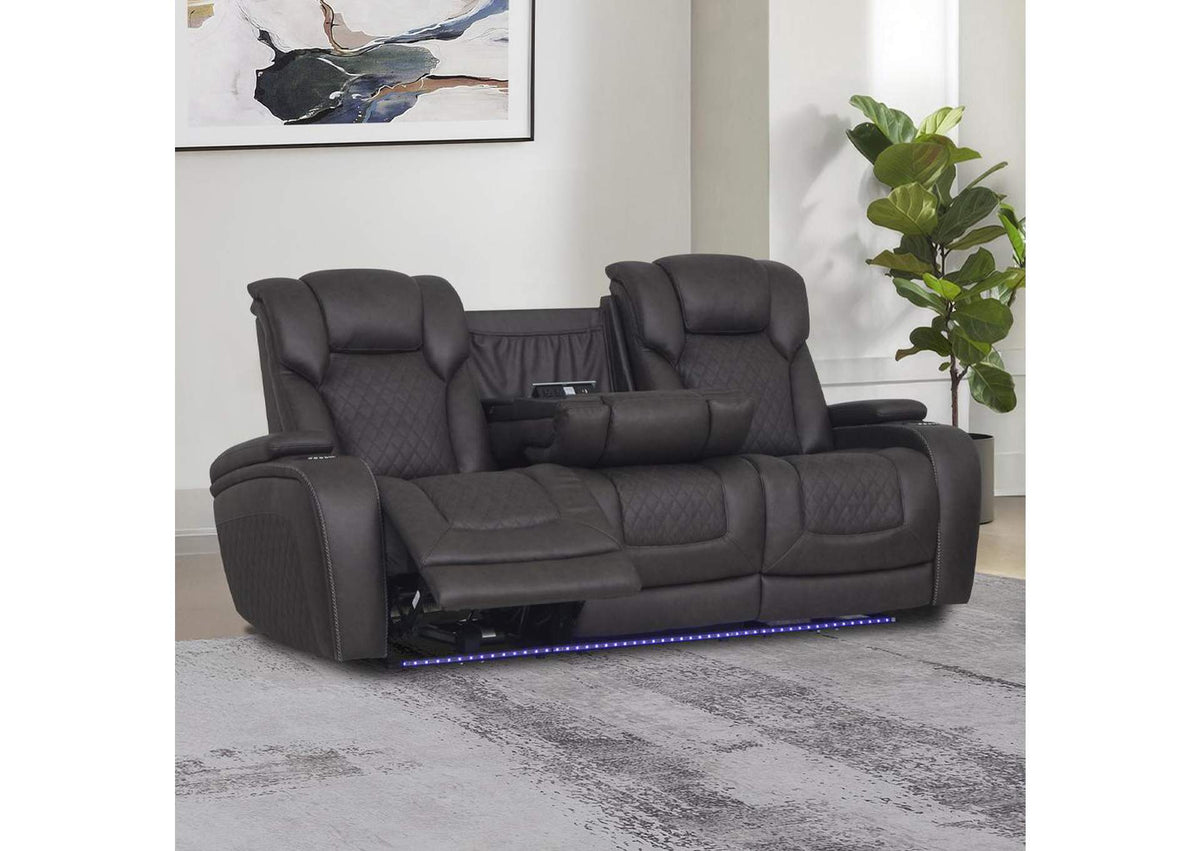 LV06220 Wendell Power Motion Sofa with Dropdown Table, Storage, USB and Led