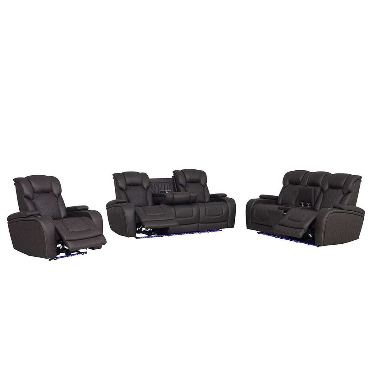 LV06220 Wendell Power Motion Sofa with Dropdown Table, Storage, USB and Led