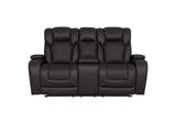LV06221 Wendell Power Motion Loveseat with Console, Wireless Charger, Storage, USB and Led