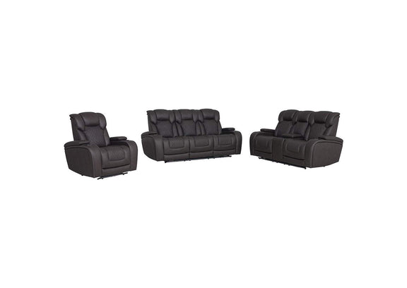 LV06221 Wendell Power Motion Loveseat with Console, Wireless Charger, Storage, USB and Led