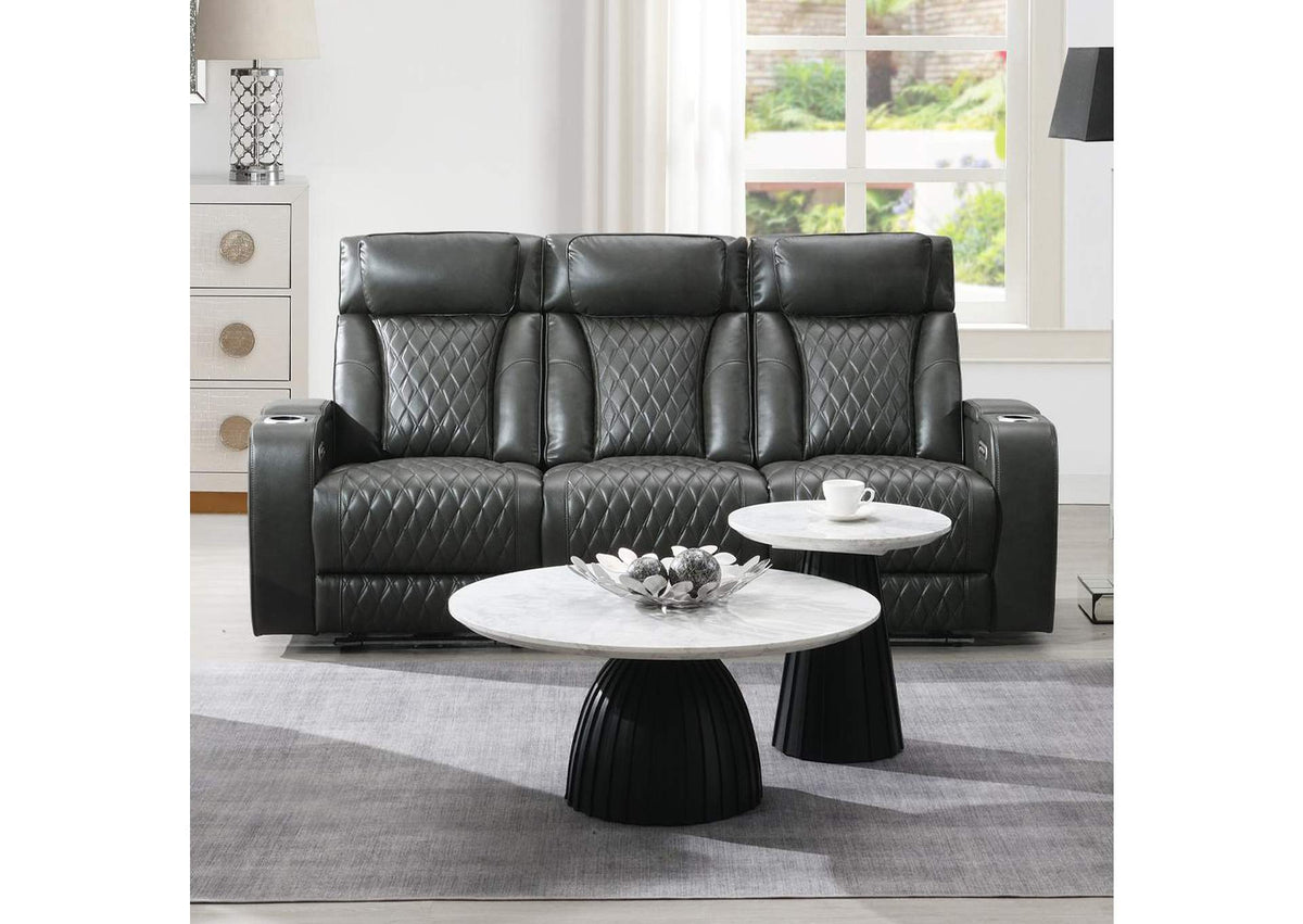 LV06230 Taddeo Power Motion Sofa with Power Headrest, USB, Wireless Charger, Led and Reading Light