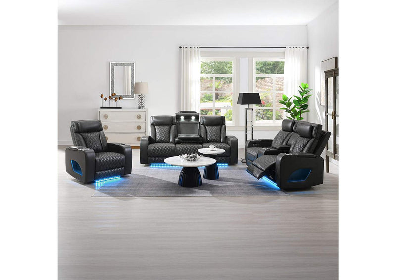 LV06230 Taddeo Power Motion Sofa with Power Headrest, USB, Wireless Charger, Led and Reading Light