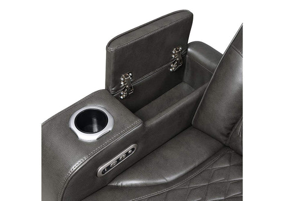 LV06230 Taddeo Power Motion Sofa with Power Headrest, USB, Wireless Charger, Led and Reading Light