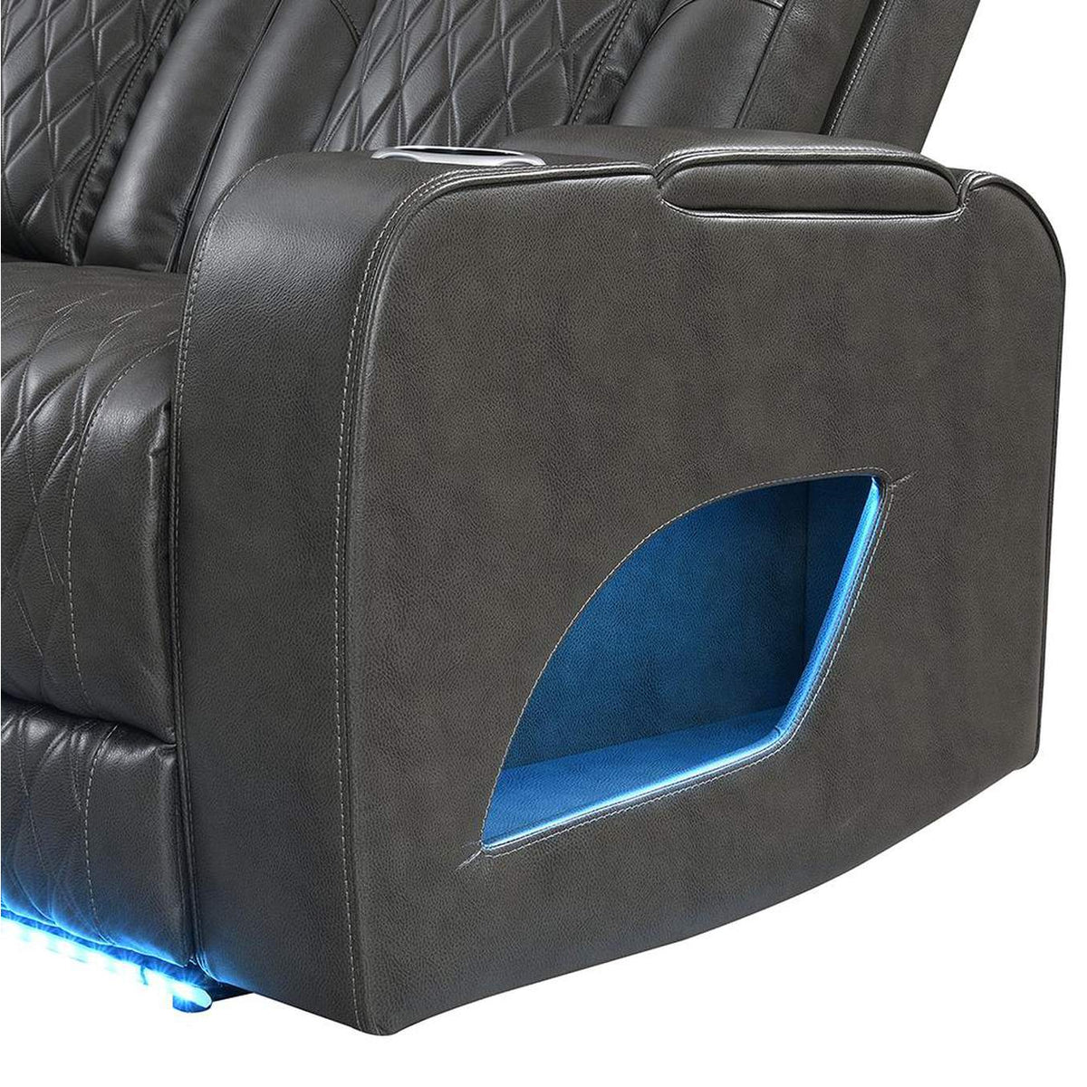 LV06230 Taddeo Power Motion Sofa with Power Headrest, USB, Wireless Charger, Led and Reading Light