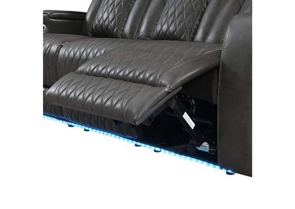 LV06230 Taddeo Power Motion Sofa with Power Headrest, USB, Wireless Charger, Led and Reading Light