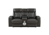 LV06231 Taddeo Power Motion Loveseat with Console, Speaker, USB, Wireless Charger and Led