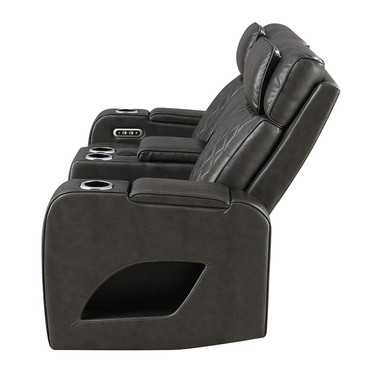 LV06231 Taddeo Power Motion Loveseat with Console, Speaker, USB, Wireless Charger and Led