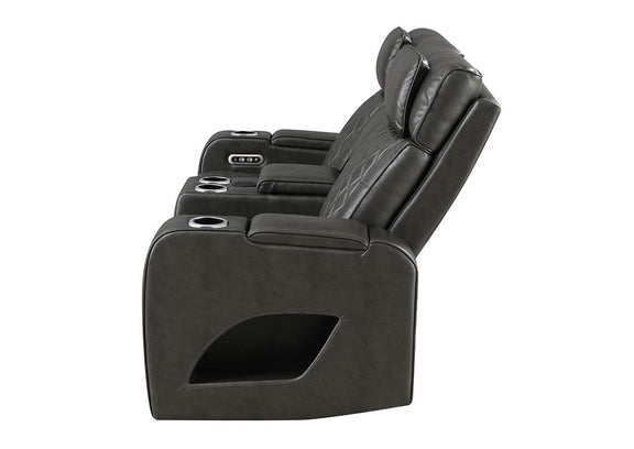 LV06231 Taddeo Power Motion Loveseat with Console, Speaker, USB, Wireless Charger and Led