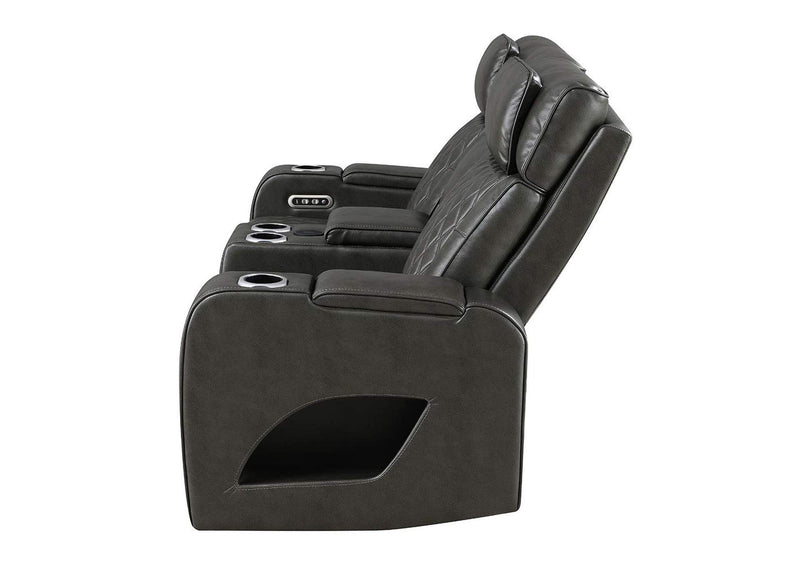 LV06231 Taddeo Power Motion Loveseat with Console, Speaker, USB, Wireless Charger and Led