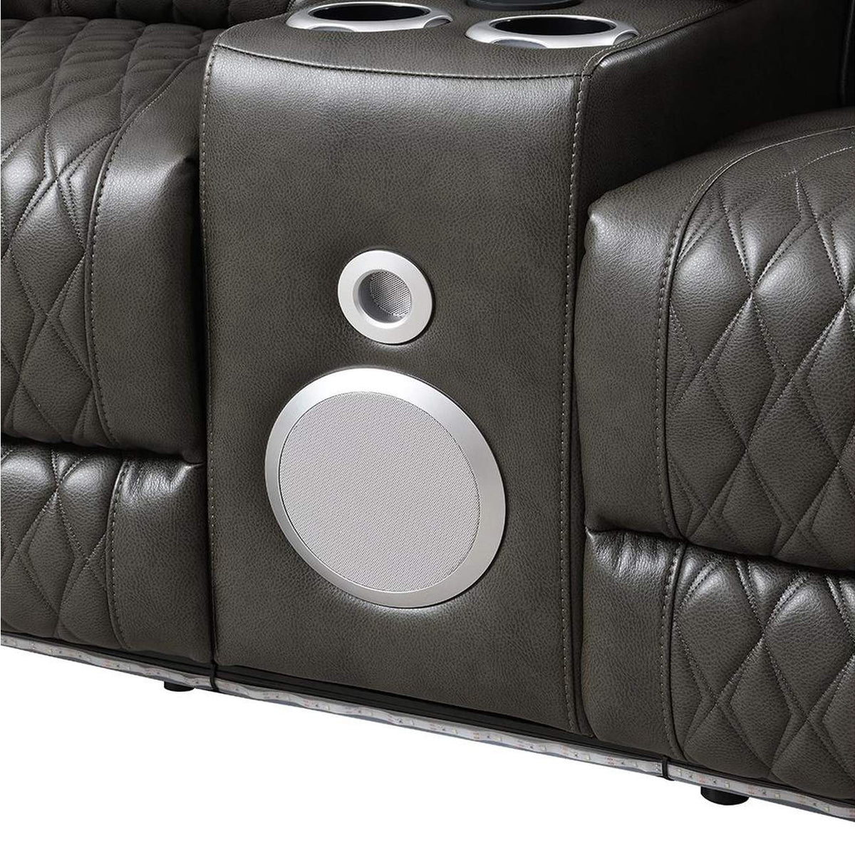 LV06231 Taddeo Power Motion Loveseat with Console, Speaker, USB, Wireless Charger and Led
