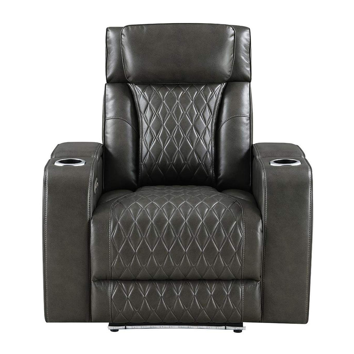 LV06232 Taddeo Power Motion Recliner with Power Headrest, USB, Wireless Charger and Led