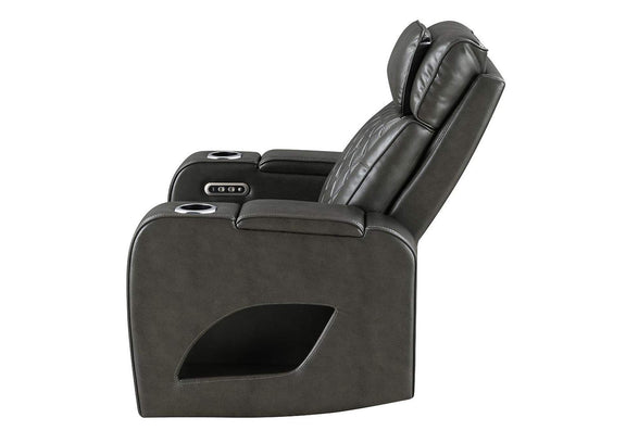 LV06232 Taddeo Power Motion Recliner with Power Headrest, USB, Wireless Charger and Led