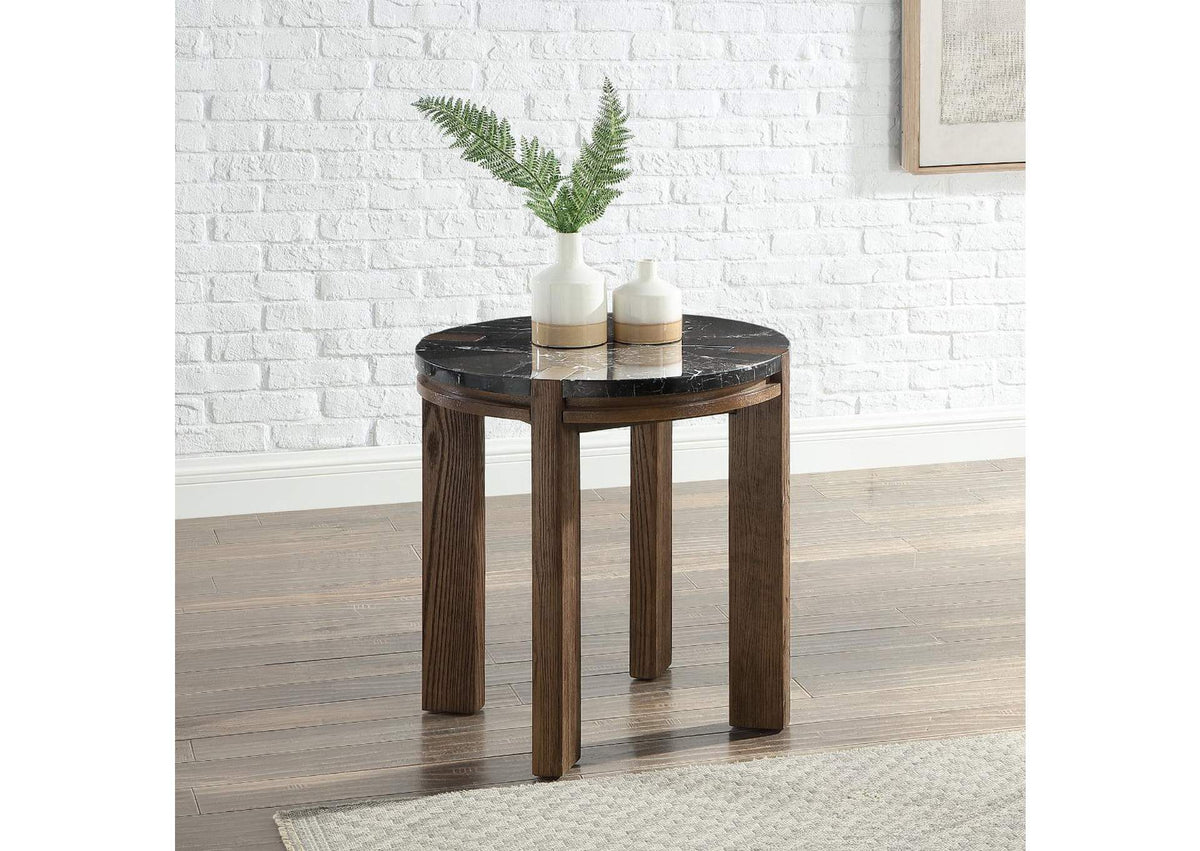 LV06886 Estella End Table with Marble Top