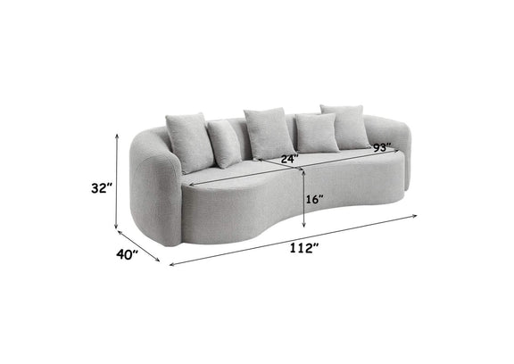 LV07150 Barasa Oversized Compressed Sofa with 5 Pillows