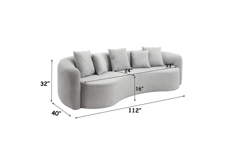 LV07150 Barasa Oversized Compressed Sofa with 5 Pillows