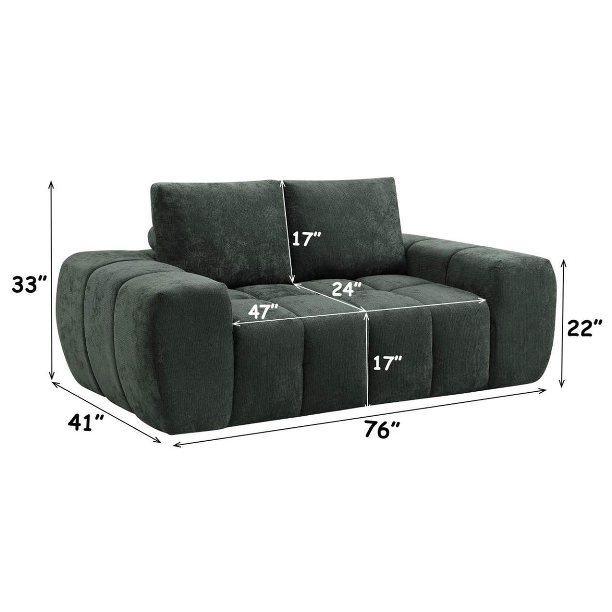 LV07191 Medwin Compressed Loveseat