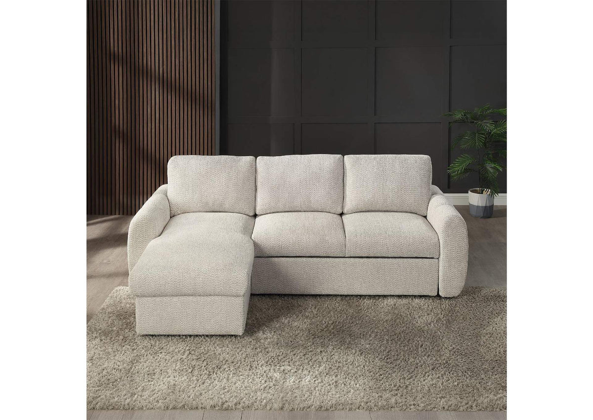 LV07550 Nuriel Reversible Sectional Sofa with Sleeper and Storage