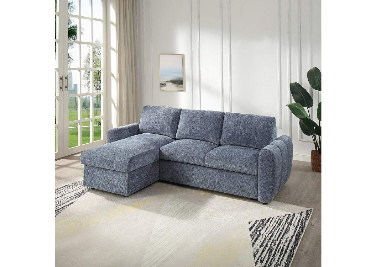 LV07560 Nuriel Reversible Sectional Sofa with Sleeper and Storage