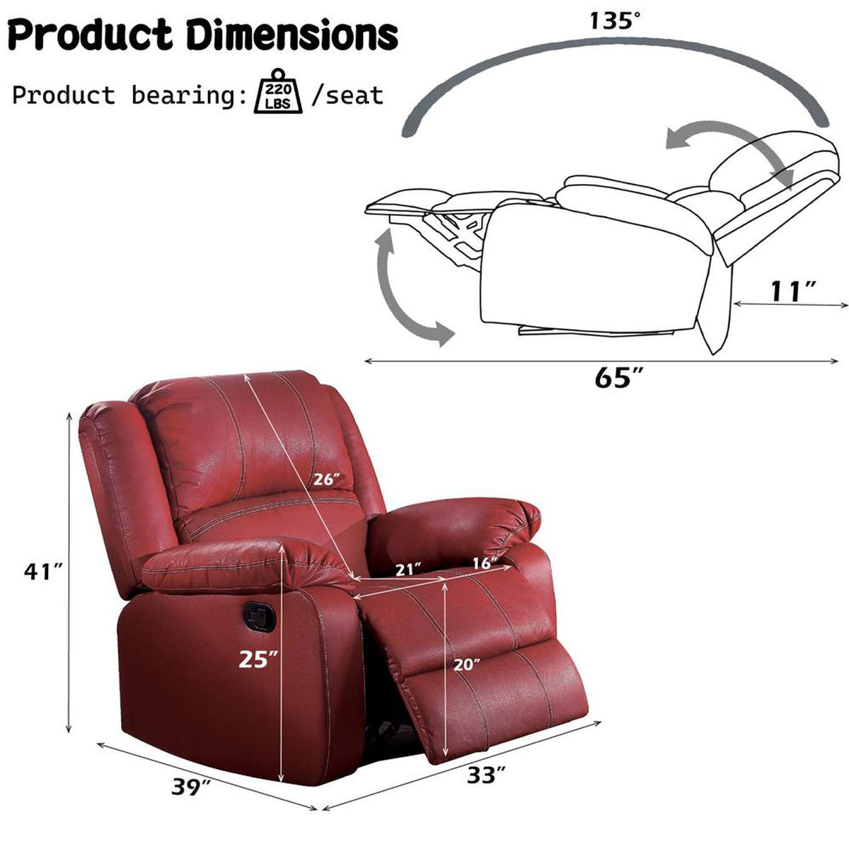 LV52152 Zuriel Motion Rocker Recliner