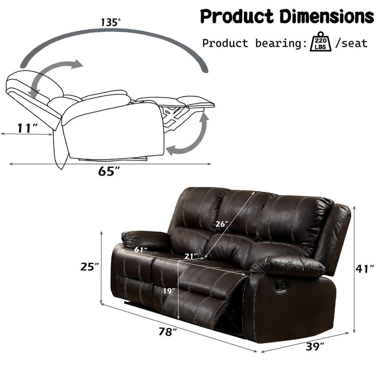 LV52280 Zuriel Motion Sofa
