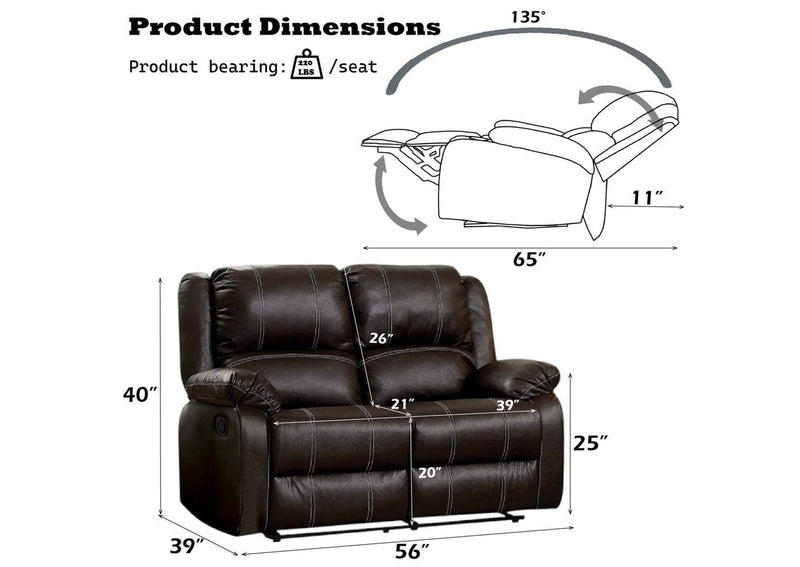 LV52281 Zuriel Motion Loveseat