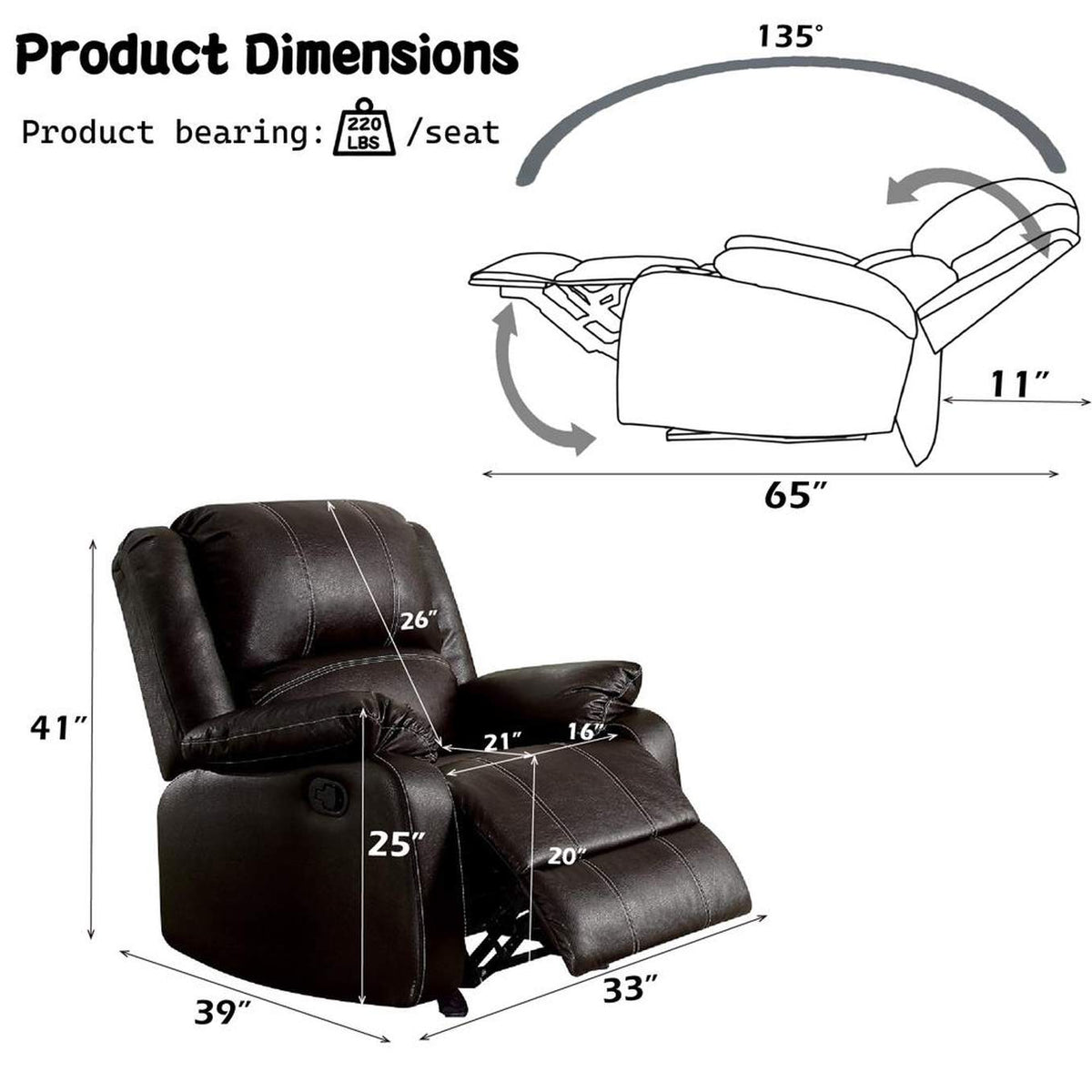 LV52282 Zuriel Motion Rocker Recliner