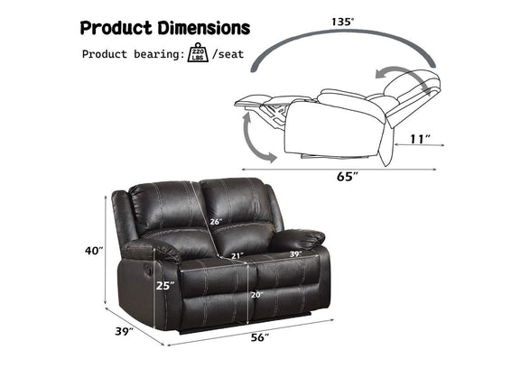 LV52286 Zuriel Motion Loveseat