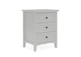 PNKG81 Grace Three Drawer Nightstand In Elephant Grey