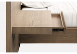 JVLHJ5 One Coastal Modern Live Edge Wall Bed With Floating Nightstands In Bisque