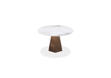 PWSZ60 Carmel Stone Top Round Dining Table In Chanelle And Bronze