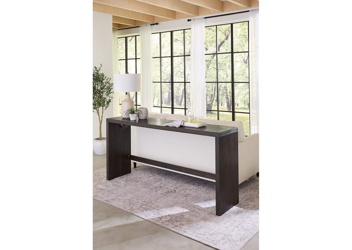 AZU567 Oxford Gathering Table With USB - Power In Basalt Grey