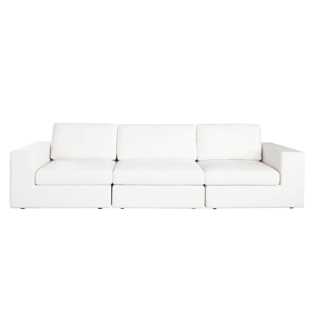 MUSE2SC1ACWH Muse 3pc Modular Sofa In Mist White Performance Fabric
