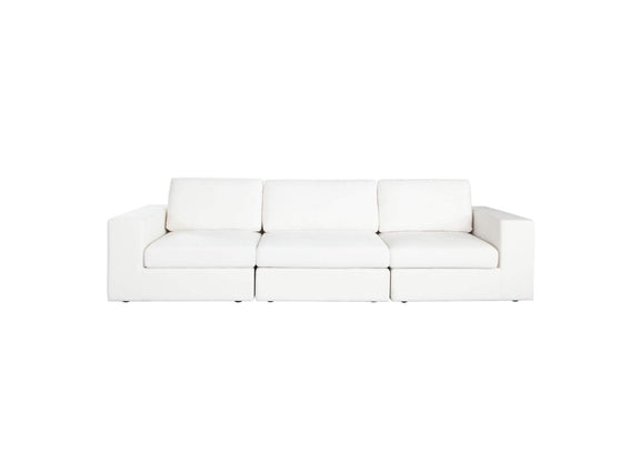 MUSE2SC1ACWH Muse 3pc Modular Sofa In Mist White Performance Fabric