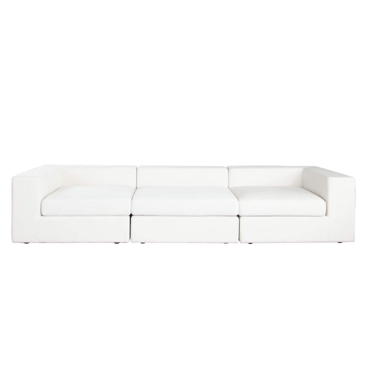 MUSE2SC1ACWH Muse 3pc Modular Sofa In Mist White Performance Fabric