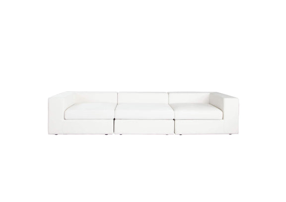 MUSE2SC1ACWH Muse 3pc Modular Sofa In Mist White Performance Fabric