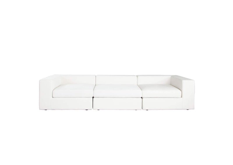 MUSE2SC1ACWH Muse 3pc Modular Sofa In Mist White Performance Fabric