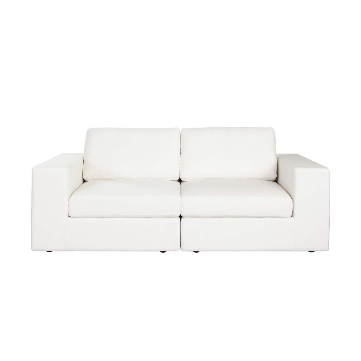 MUSE2SCWH Muse 2pc Modular Sofa In Mist White Performance Fabric
