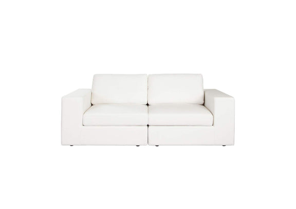 MUSE2SCWH Muse 2pc Modular Sofa In Mist White Performance Fabric