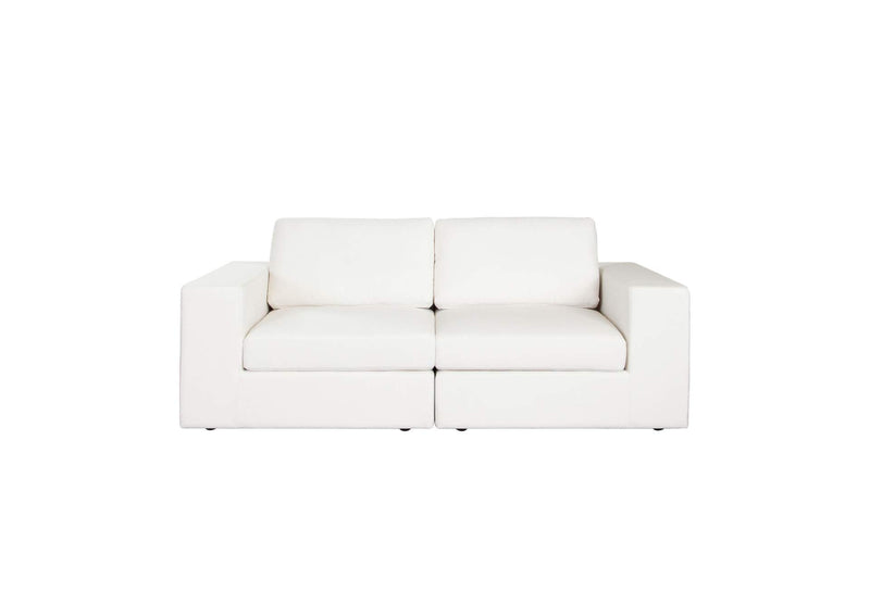 MUSE2SCWH Muse 2pc Modular Sofa In Mist White Performance Fabric