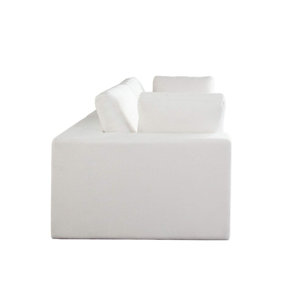 MUSE2SCWH Muse 2pc Modular Sofa In Mist White Performance Fabric