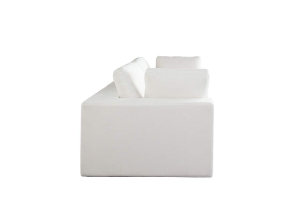 MUSE2SCWH Muse 2pc Modular Sofa In Mist White Performance Fabric