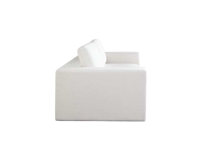 MUSE2SCWH Muse 2pc Modular Sofa In Mist White Performance Fabric