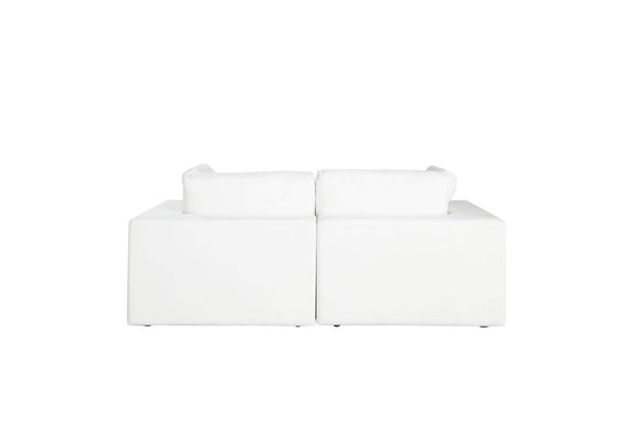 MUSE2SCWH Muse 2pc Modular Sofa In Mist White Performance Fabric