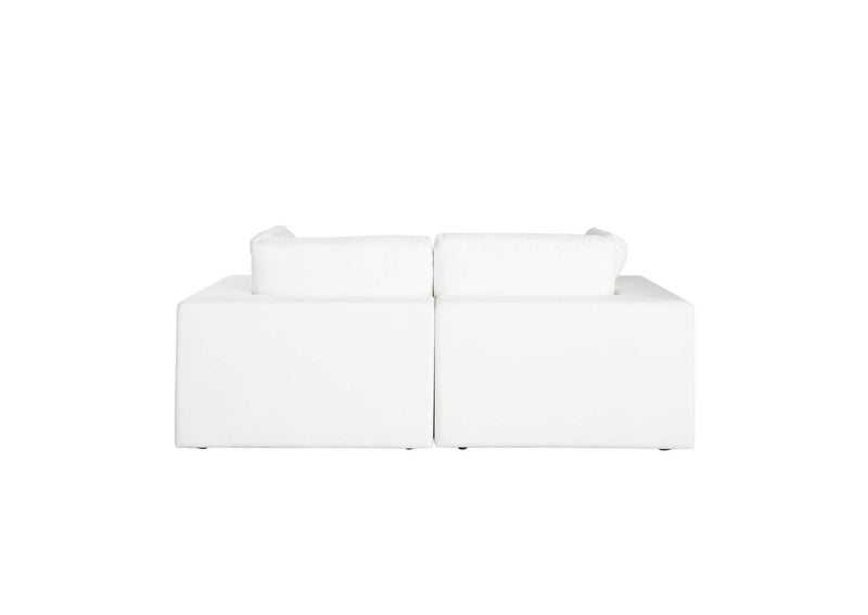 MUSE2SCWH Muse 2pc Modular Sofa In Mist White Performance Fabric