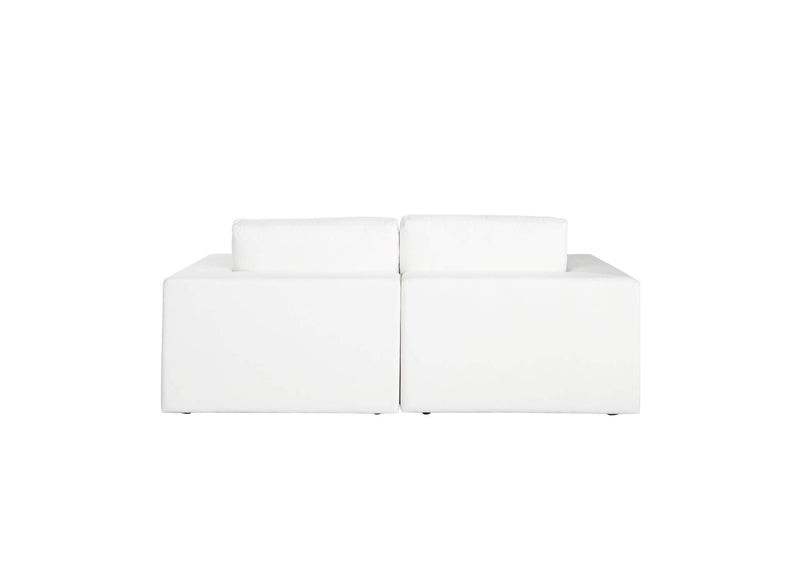 MUSE2SCWH Muse 2pc Modular Sofa In Mist White Performance Fabric