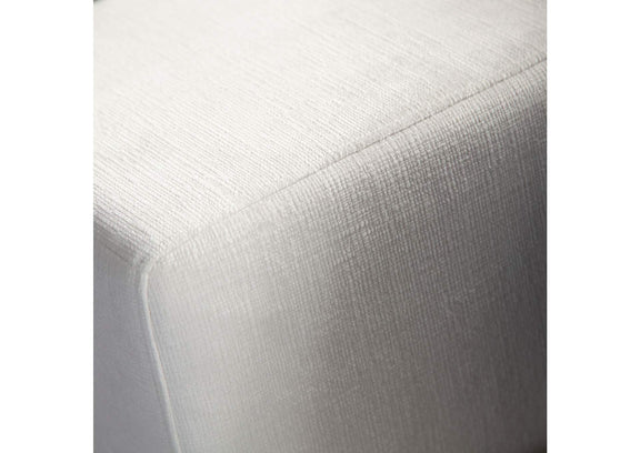 MUSESOWH Muse Sofa In Mist White Performance Fabric W/ (4) Black Accent Pillows