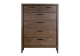 LWY684A Boracay Five Drawer Walnut Chest In Wild Oats Brown (2024)
